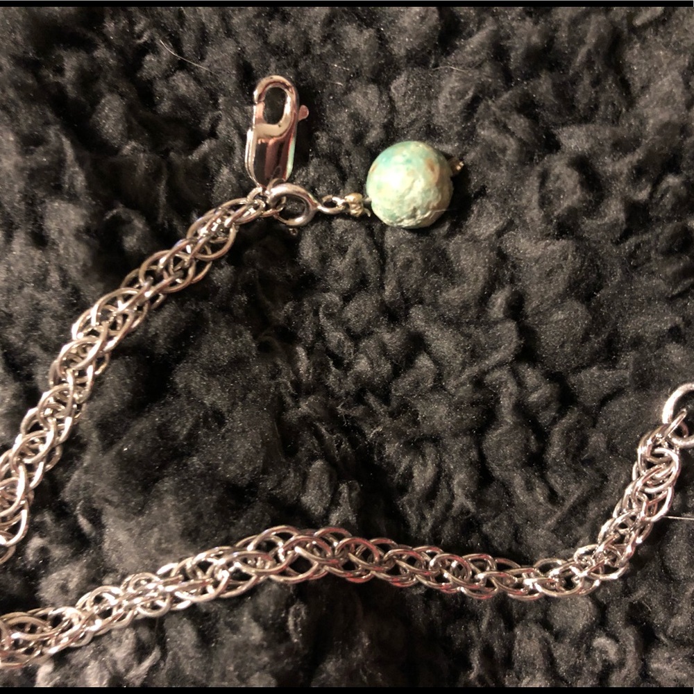 925 Sterling Silver Bracelet Turquoise Charm